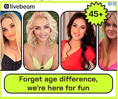 A typical example of an unwanted ad that slips through the blocklists.